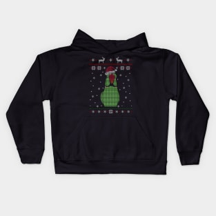 green alexandrine ugly christmas Kids Hoodie